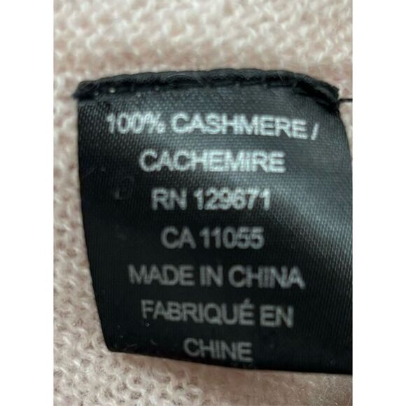 360 Cashmere Wide Neck Cashmere Sweater in Baby Pink NWT Size Large - Picture 5 of 5